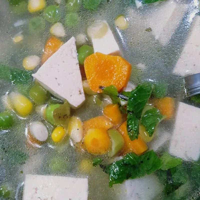 Rainbow Paneer Soup