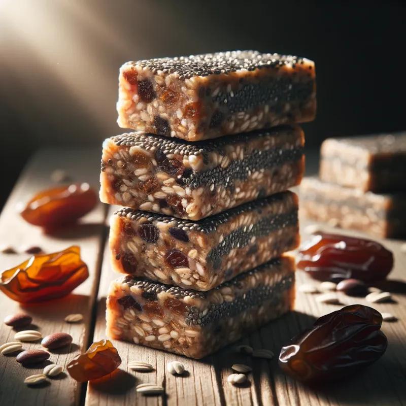 Crunchy Chia Date Oat Bars