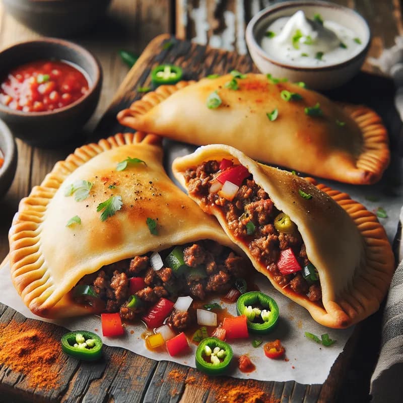 Baked Bison Fiesta Empanadas