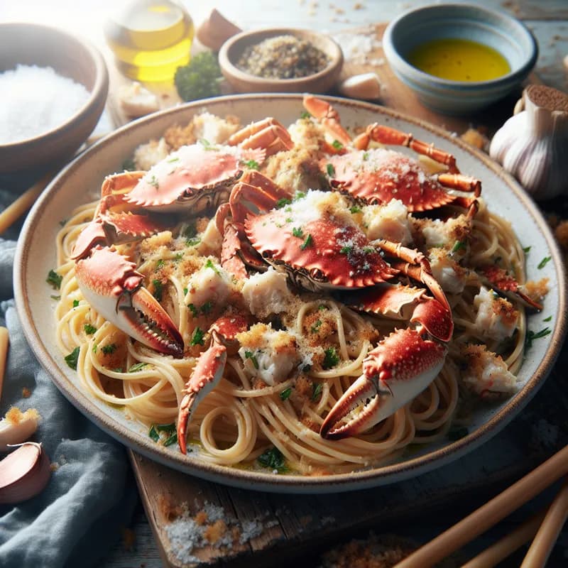 Crispy Crab Pasta Delight