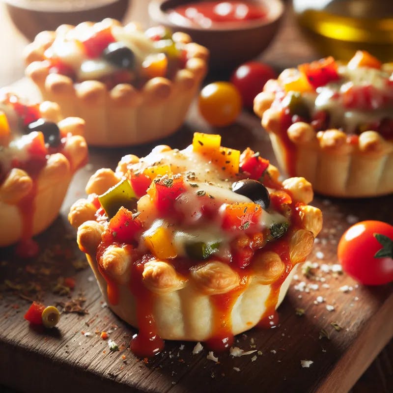 Cheesy Veggie Pizza Cups