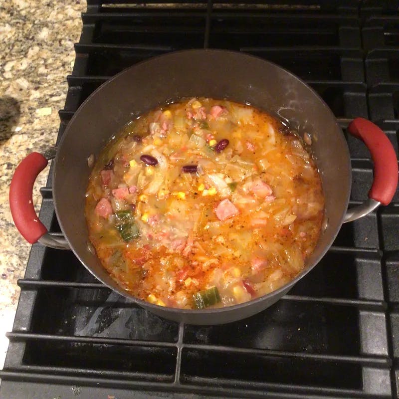 Creamy Potato, Sausage, and Cabbage Soup