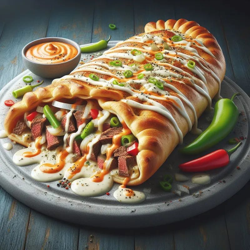 Spicy Philly Fusion Calzone