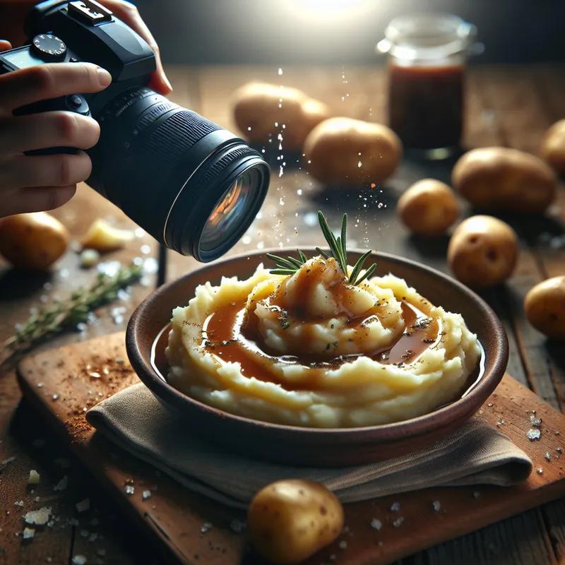 Mashed Potatoes and Savory Onion Gravy