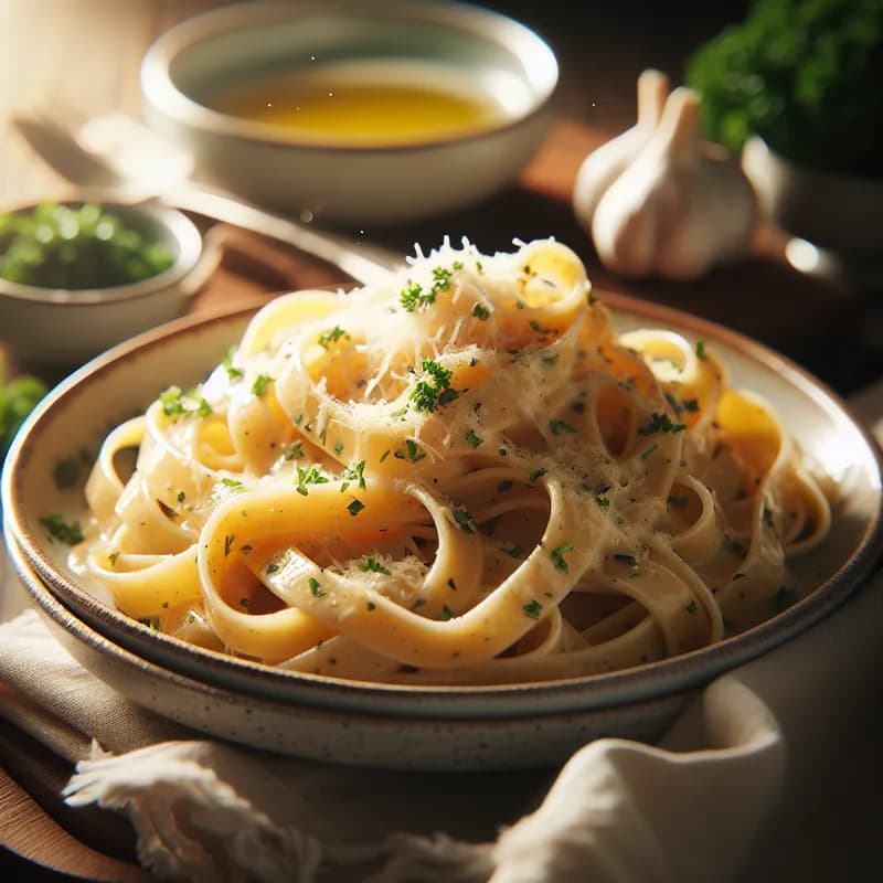 Creamy Garlic Parmesan Fettuccine