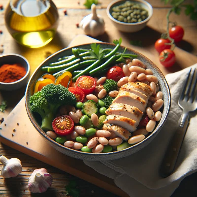 Savory Sous Vide Chicken Bean Bowl