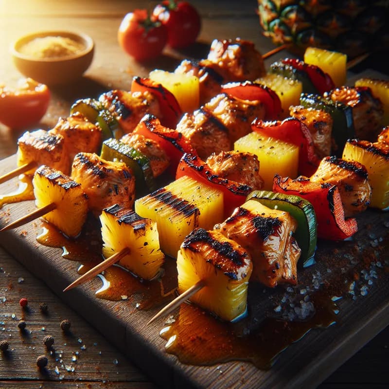 Tropical Fusion Chicken Skewers