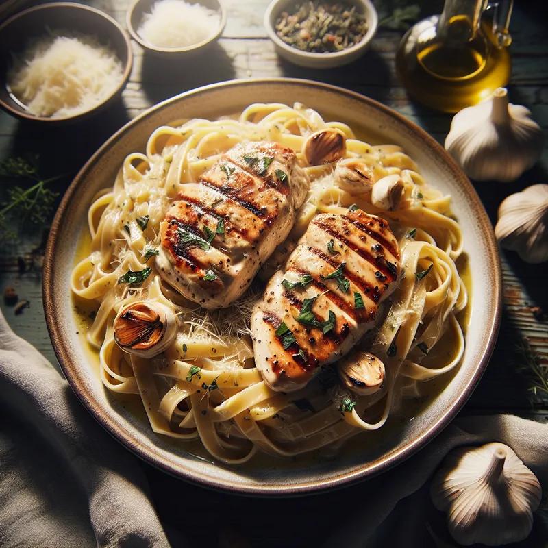 Creamy Garlic Chicken Fettuccine