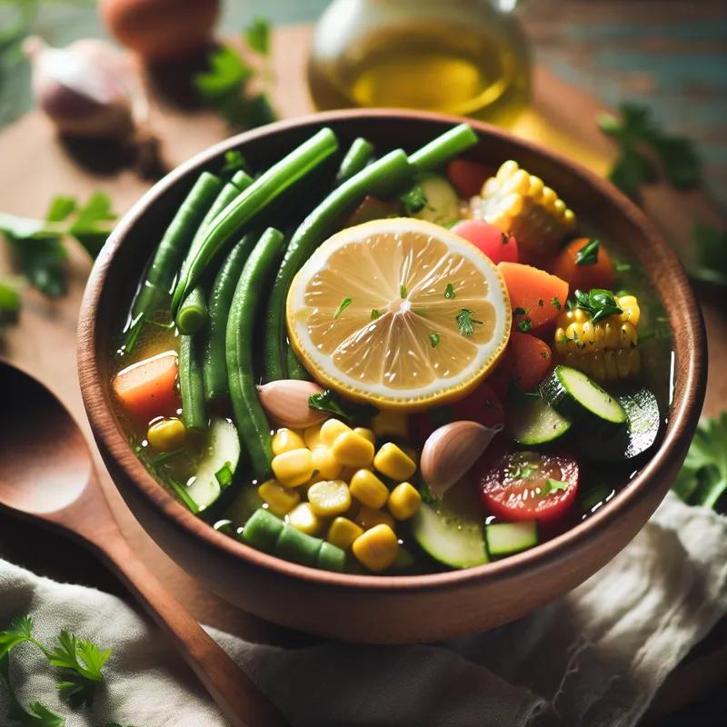 Lemony Spring Vegetable Medley Soup