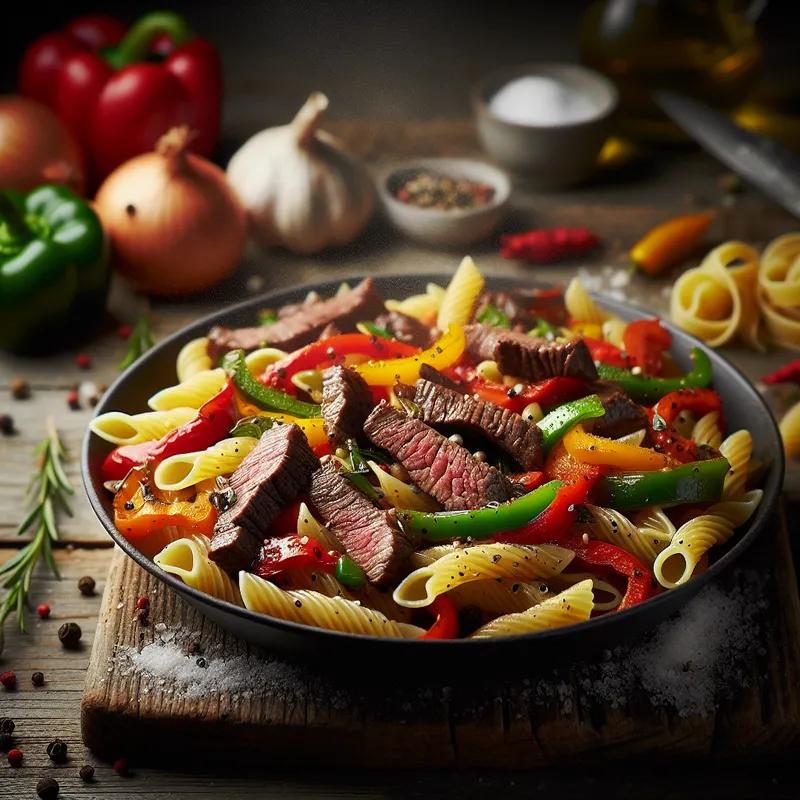 Savory Beef Pepper Pasta