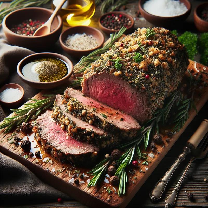 Savory Herb-Crusted Beef Loin