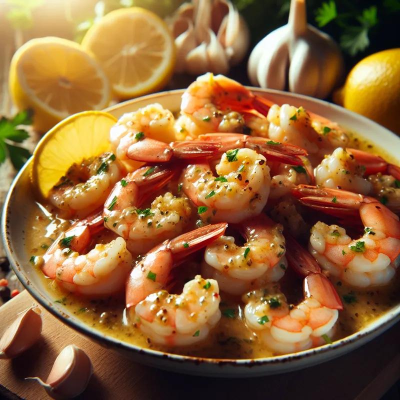 Lemon Garlic Butter Shrimp Scampi 