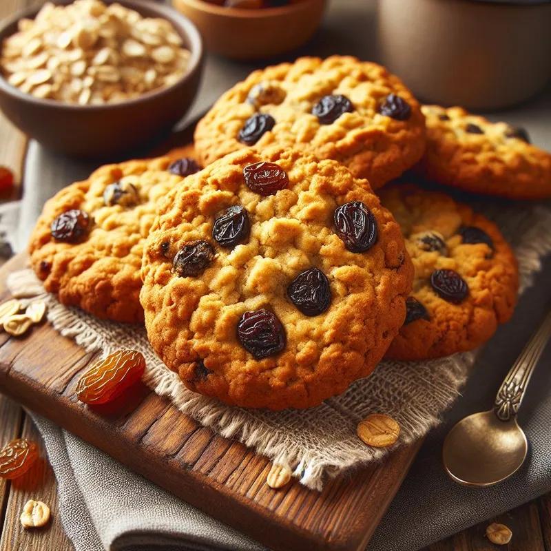 Golden Oatmeal Raisin Crunch Cookies