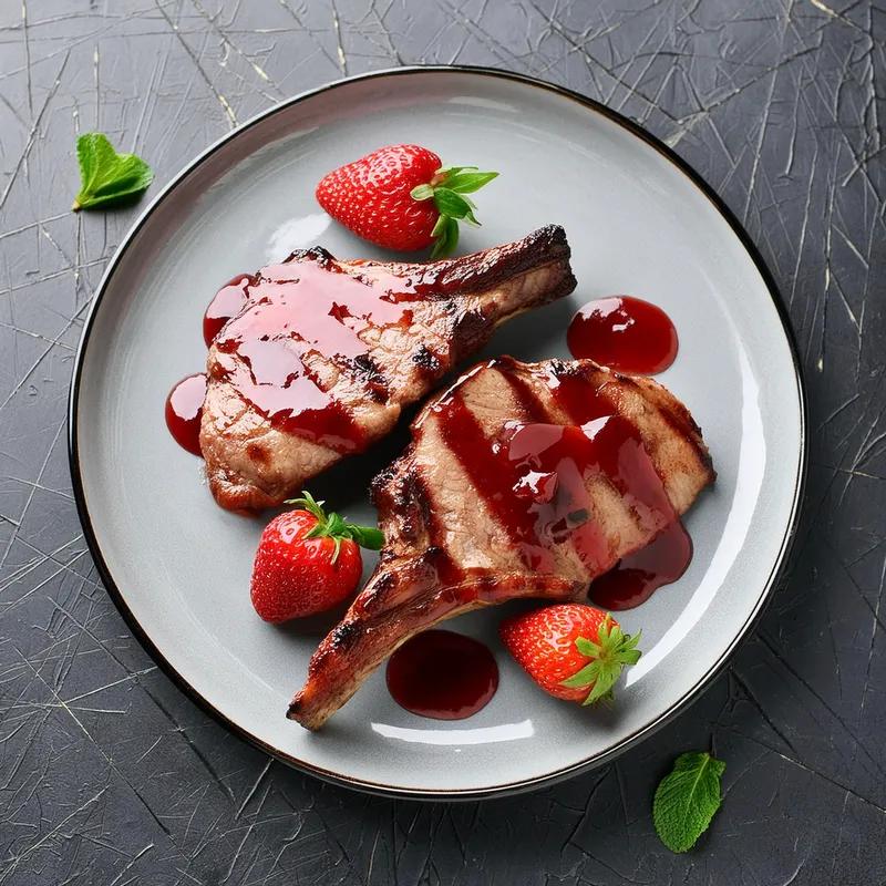 Strawberry Glazed Pork Chops