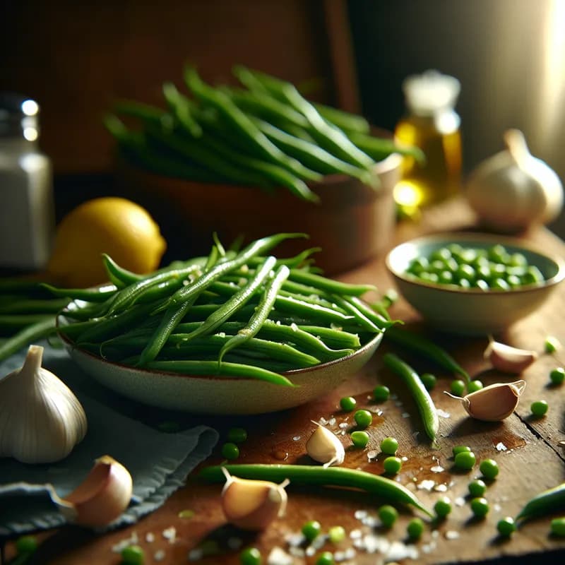 Garlic-infused Steamed Green Beans