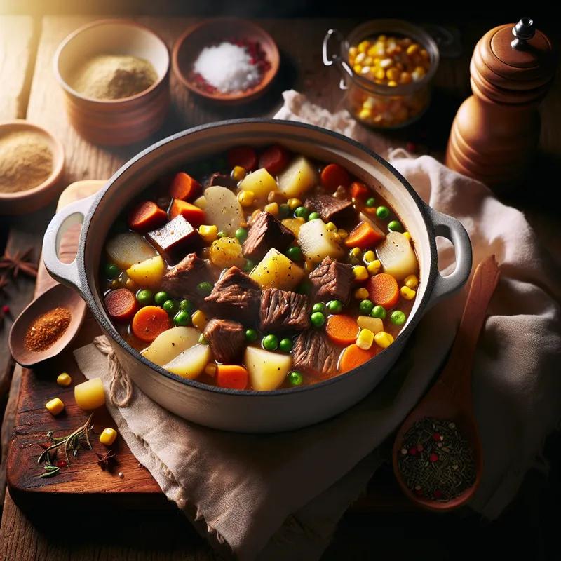 Campfire Beef and Veggie Stew in a Dutch Oven