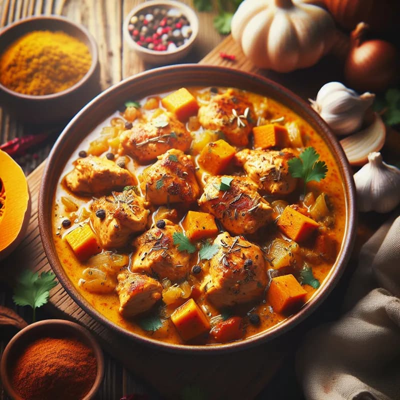 Cajun Spiced Chicken and Pumpkin Curry