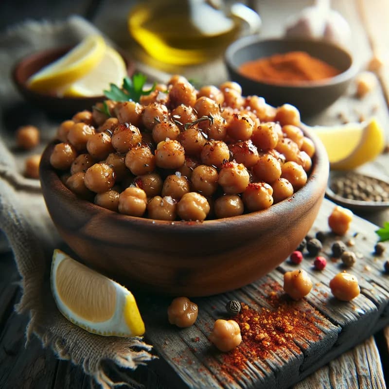 Savory Roasted Garlic Chickpeas