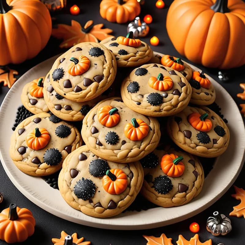 Eerie Coconut-Pumpkin Chocolate Chip Treats