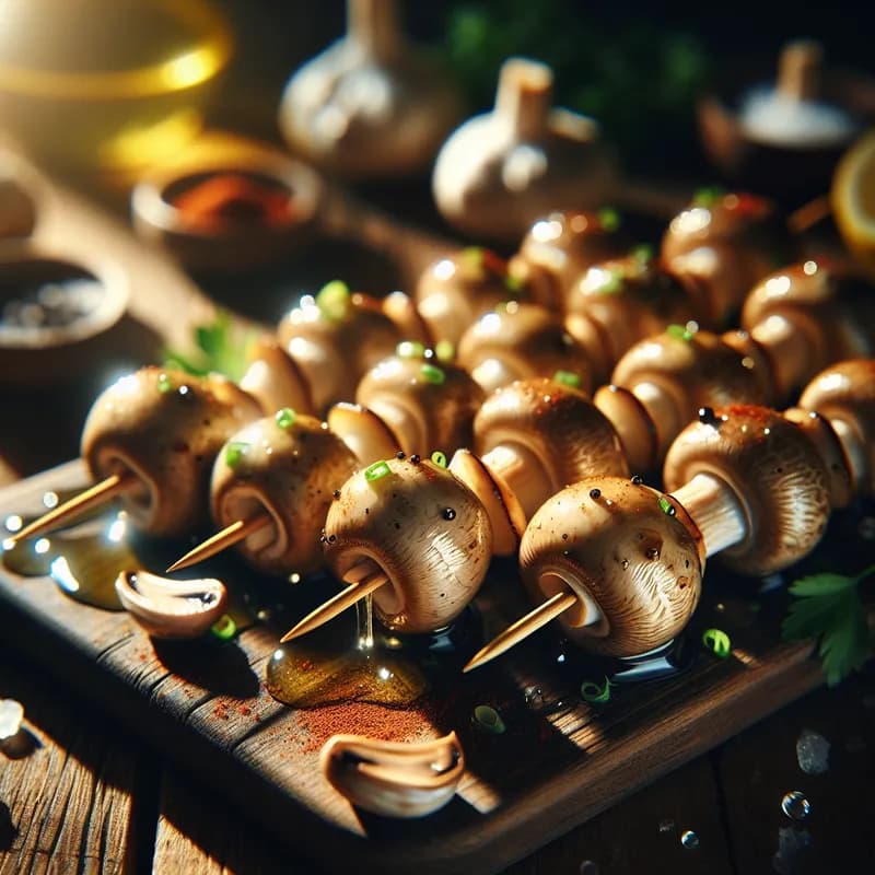 Garlic-Infused Mushroom Skewers