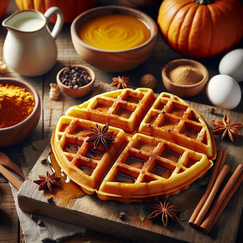 Pumpkin Spice Waffles