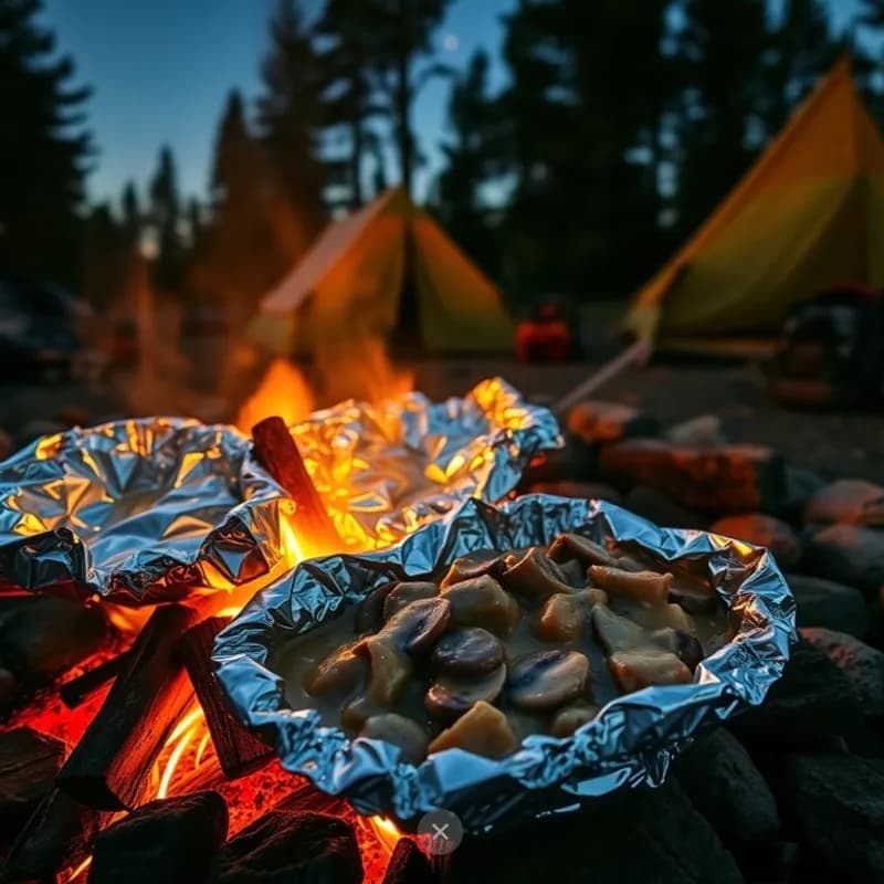 Beef and Mushroom Campfire Packs