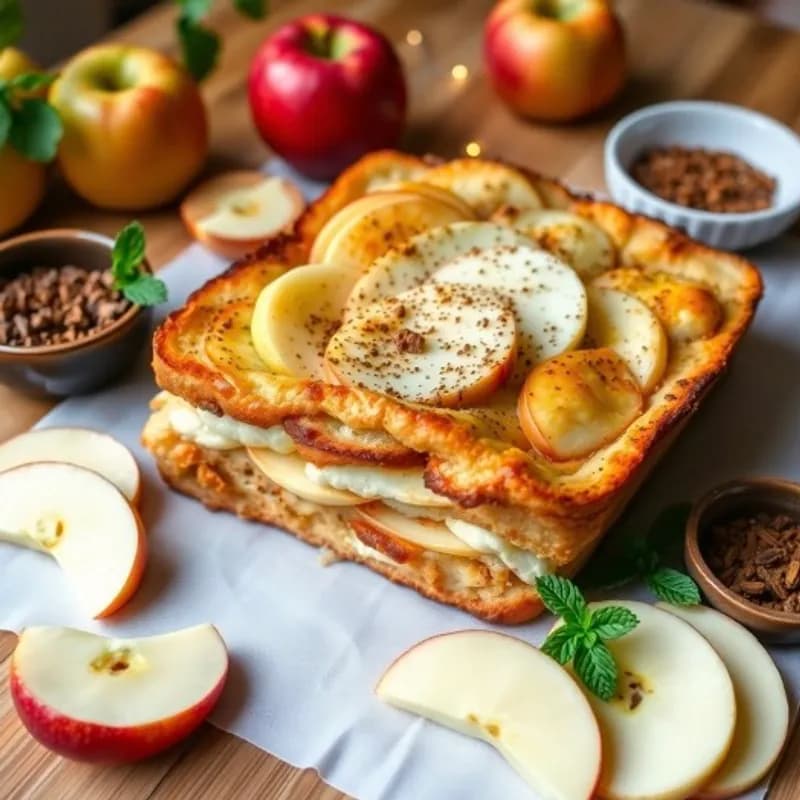 Apple-A-Day Old Italian Bread ’n Spice Strata