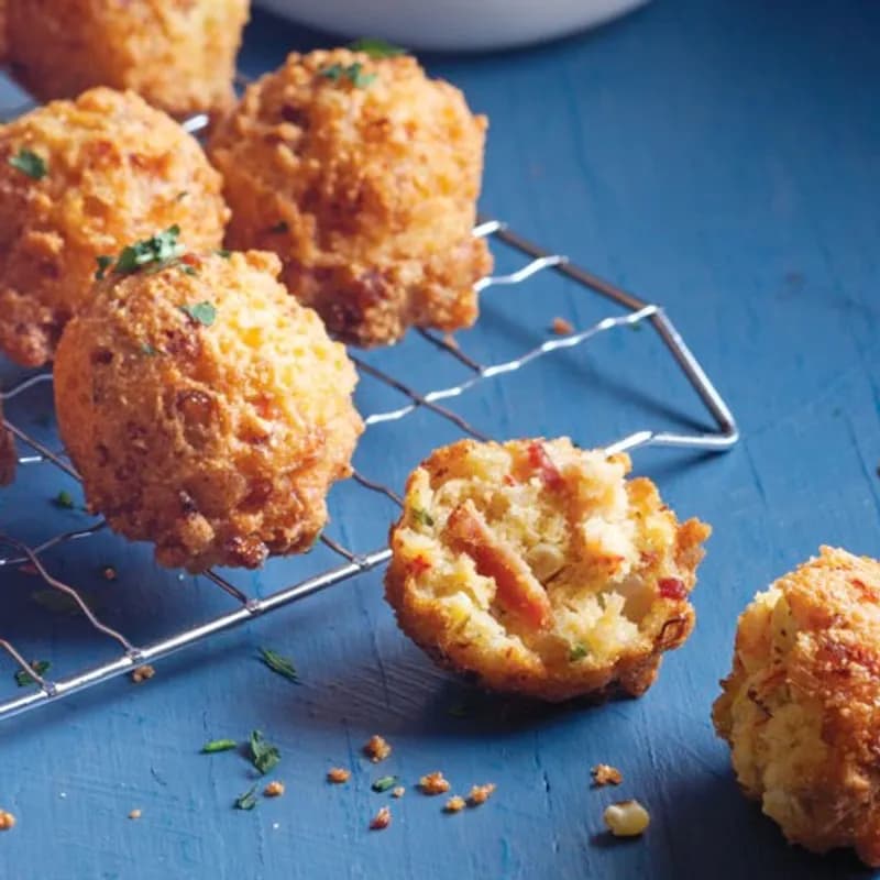 Crispy Crawfish Bacon Hushpuppies