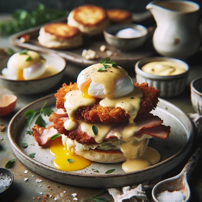 Crispy Pork Schnitzel Benedict