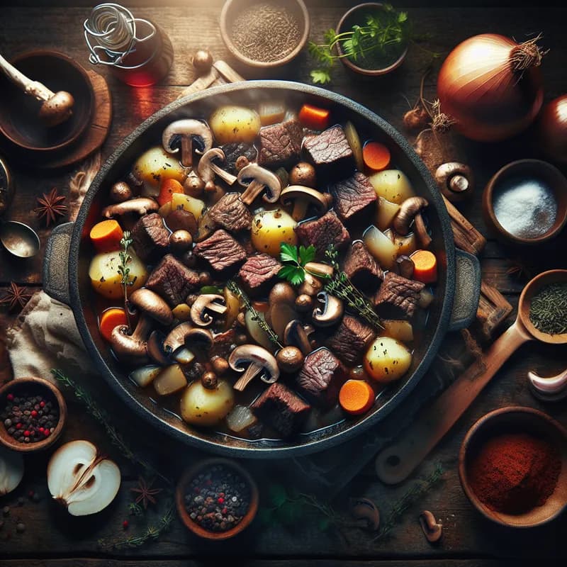 Hunter’s Bison and Mushroom Stew