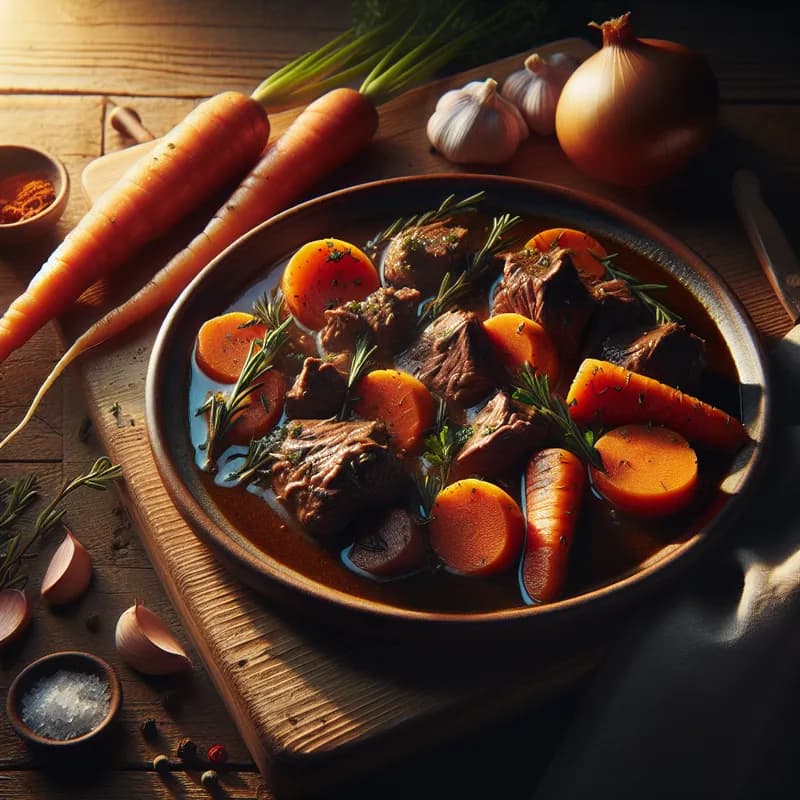 Rustic Herbaceous Venison and Carrot Stew