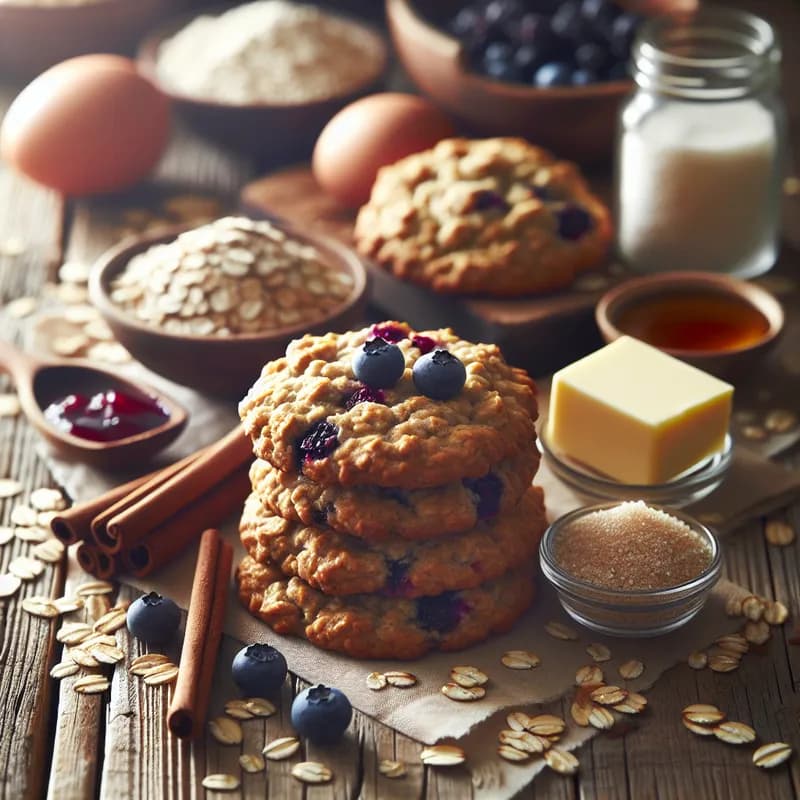 Rustic Huckleberry Oatmeal Cookies