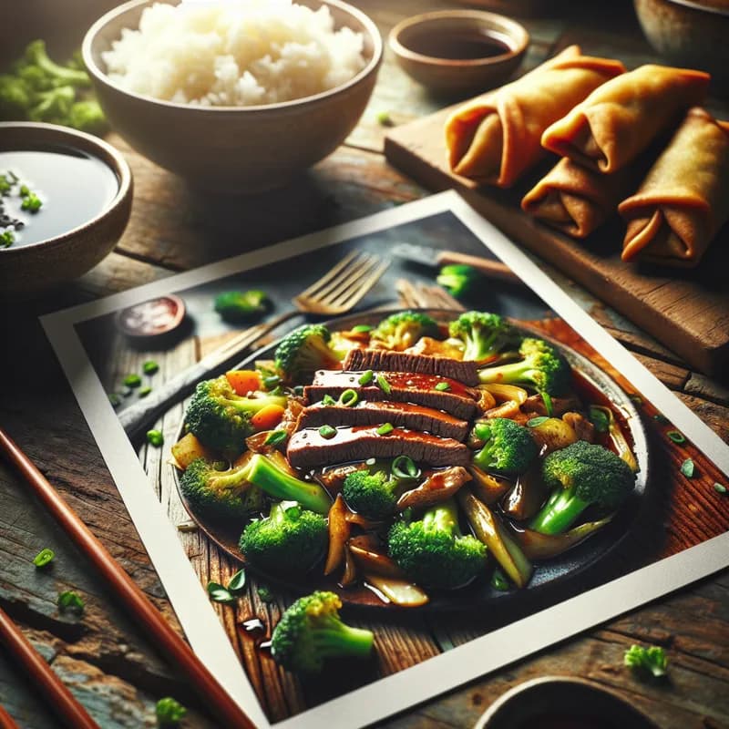 Flavorful Beef and Broccoli with Crispy Egg Rolls