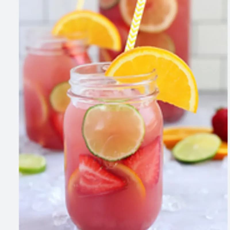 Citrus Paradise Punch with Lemon Ice