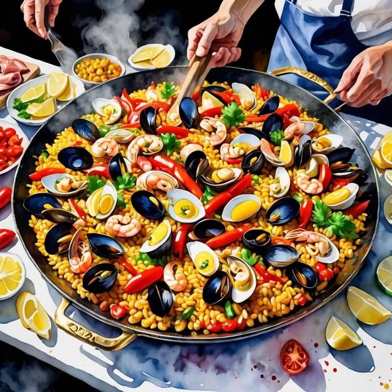 Vibrant Mediterranean Paella