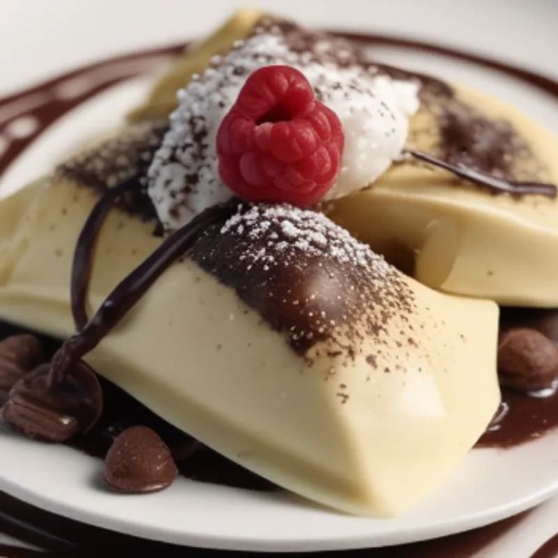 Chocolate Velvet Ravioli with Raspberry Twist