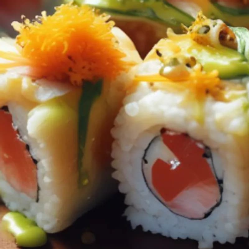 Golden Ember Sushi Roll