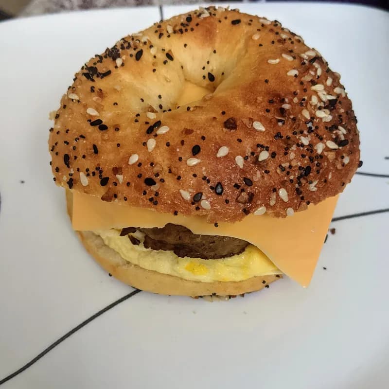 Maple Aioli Morning Bagel Sandwich