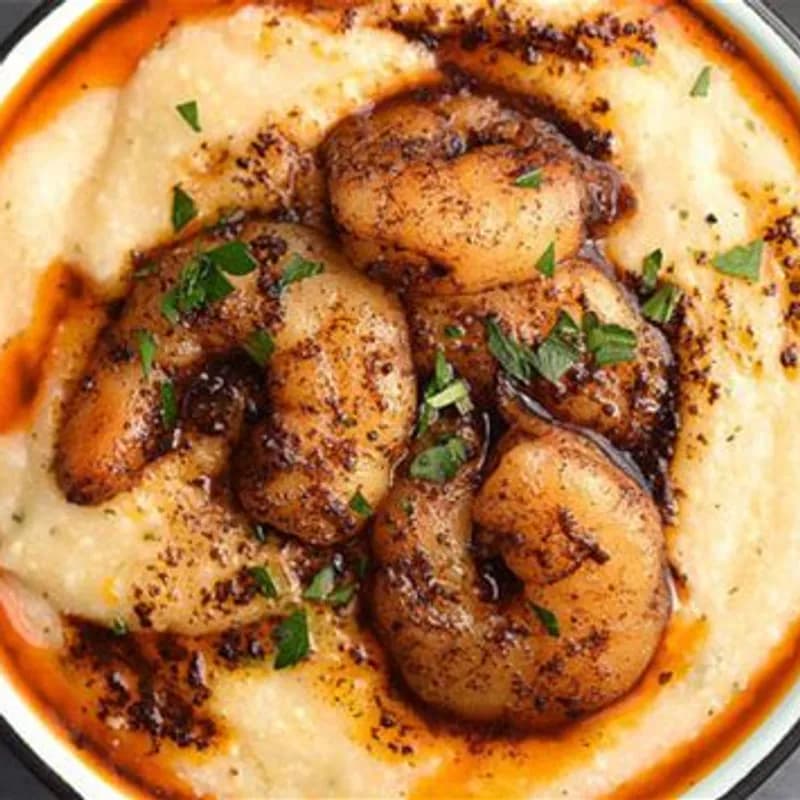 Cajun Butter Shrimp with Cheesy Grits