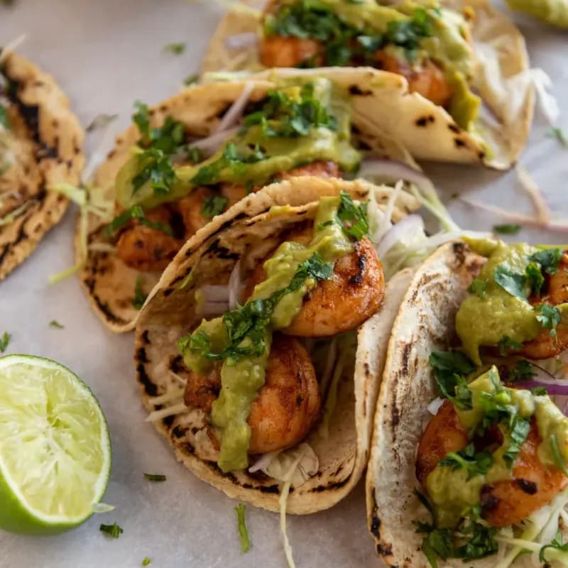 Morning Shrimp Tacos with Zesty Corn Pico