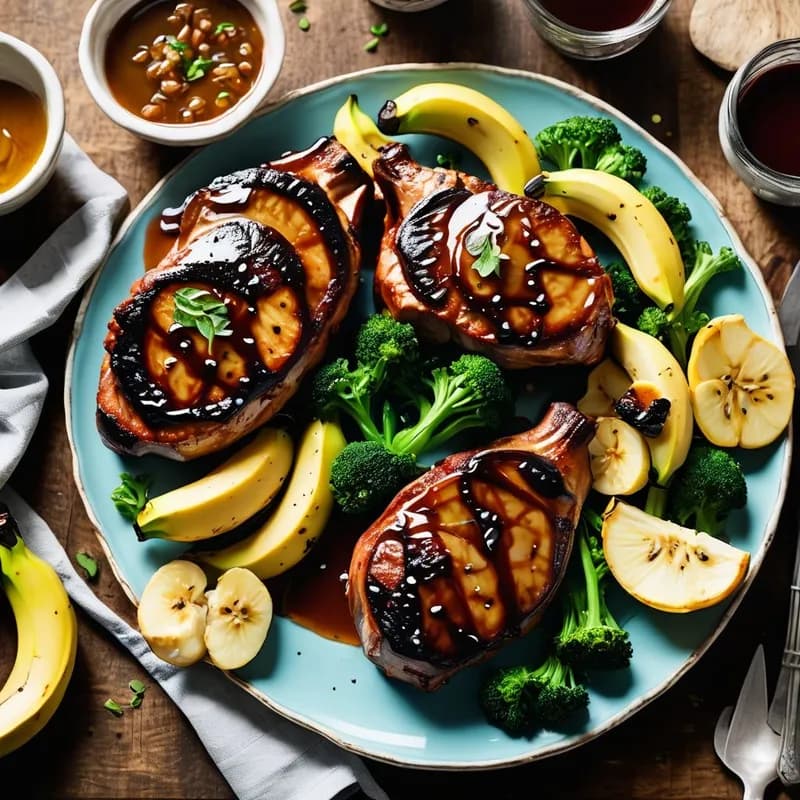 Savory Banana-Glazed Pork Chops