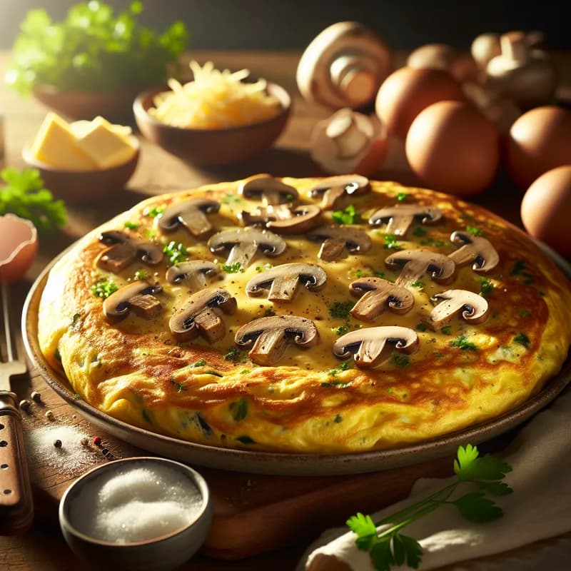 Savory Mushroom and Cheese Omelette