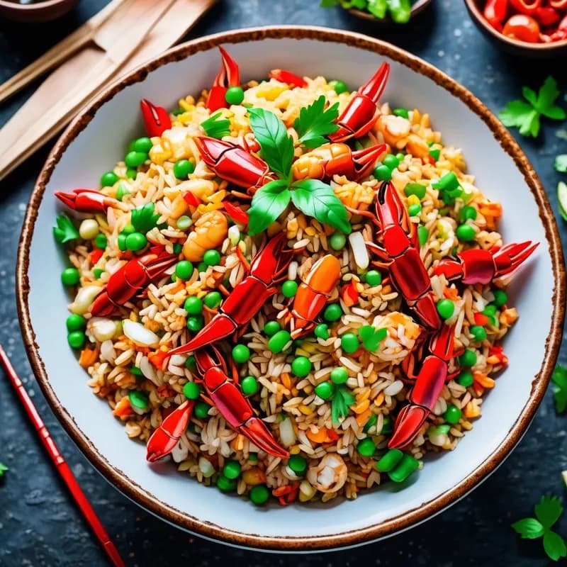 Thai Fried Rice with Minced Crayfish