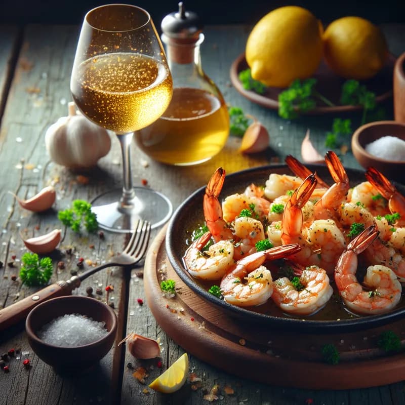 Garlic Butter Shrimp with Mead