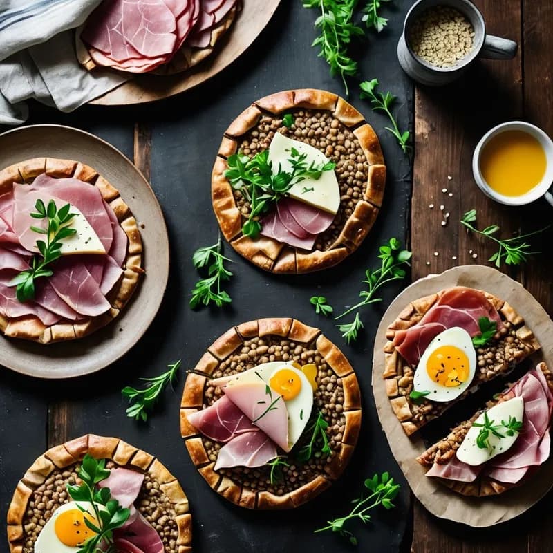 Savory Buckwheat Galettes with Ham and Gruyère