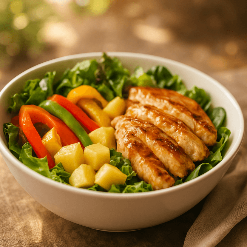Sweet and Sour Chicken Salad Bowl
