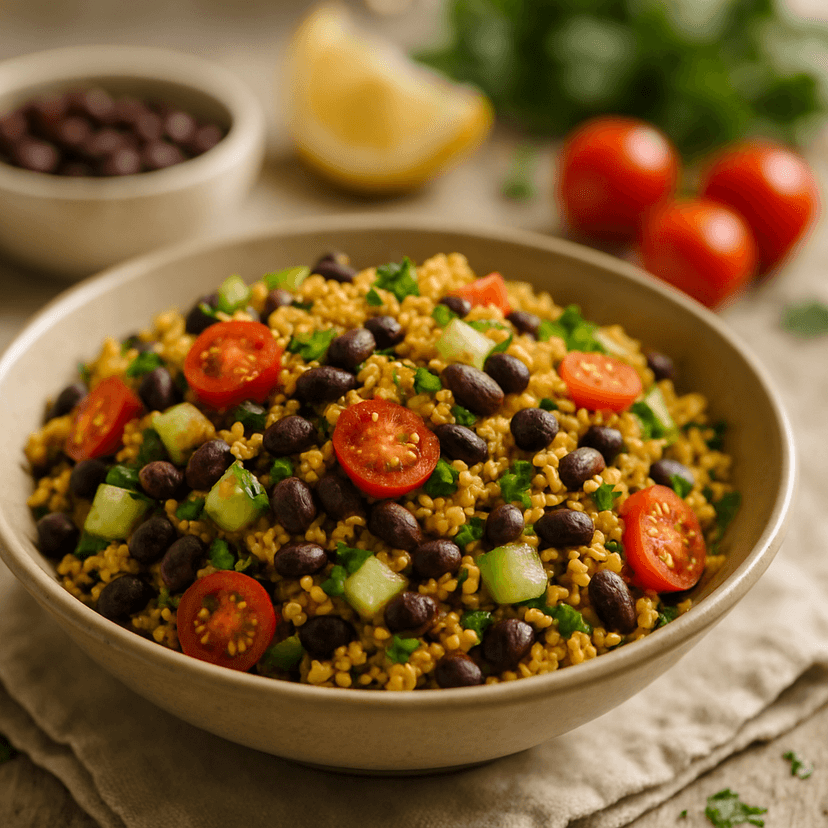 Spiced Quinoa and Black Bean Salad