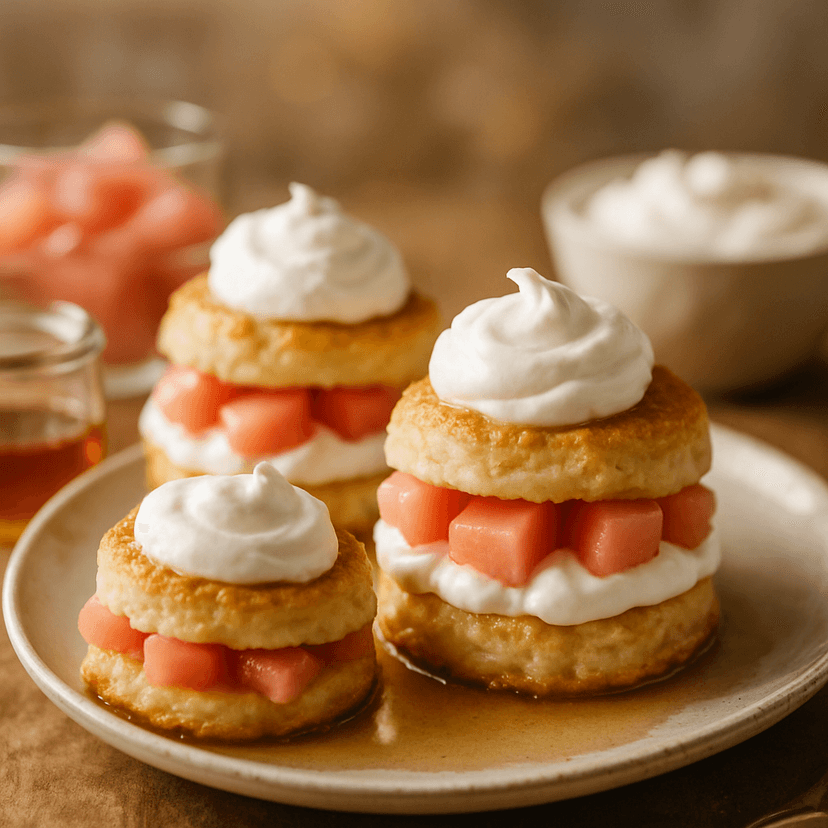 Rum Soaked Pinkglow® Shortcakes