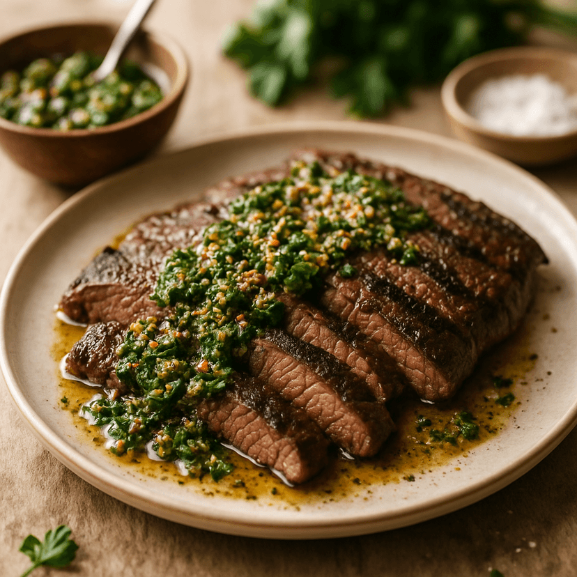 Grilled Churrasco Steak with Fresh Chimichurri