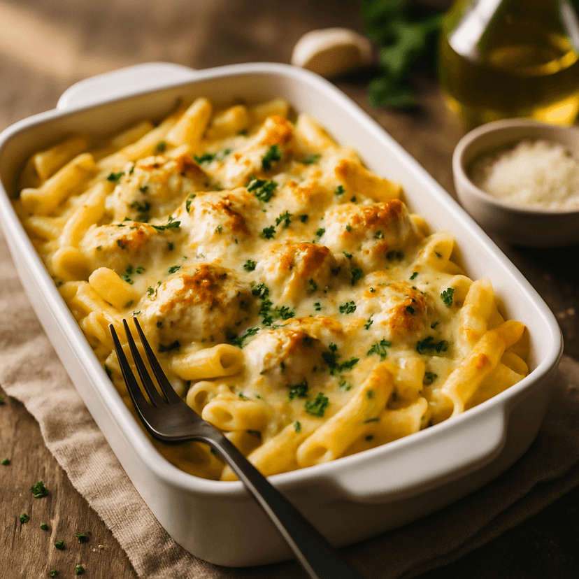 Creamy Chicken Kyiv Pasta Bake